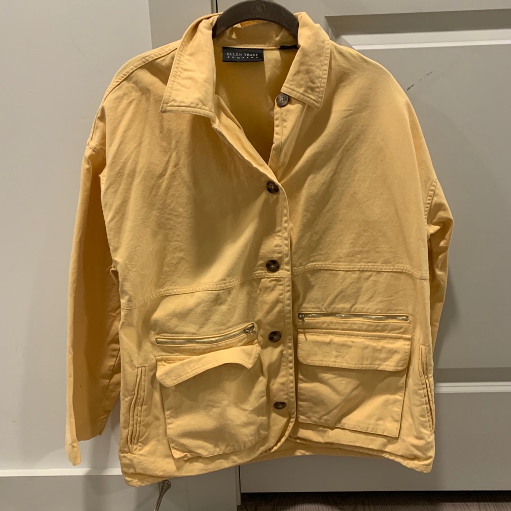 ELLEN TRACY - yellow jacket, size L, in perfect condition, MAKE AN OFFER!
